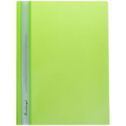Папка-скоросшиватель салатовая  А4 180 мкм пластиковая прозрачный верх Berlingo
