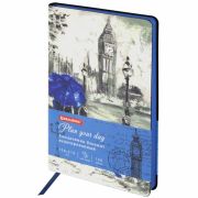 Ежедневник недатированный А5 (138х213 мм), BRAUBERG VISTA, под кожу, гибкий, 136 л., «London», 111993