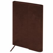 Ежедневник с магнитным клапаном недатированный, под кожу, А5, коричневый, BRAUBERG «Magnetic X», 113280