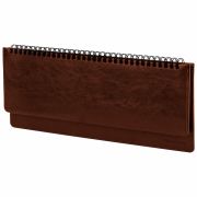 Планинг настольный недатированный (305x140 мм) BRAUBERG «Imperial», кожзам, 60 л., коричневый, 123499