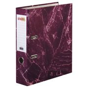 Папка-регистратор STAFF «Basic» БЮДЖЕТ с мраморным покрытием, 70 мм, без уголка, красная, 229619