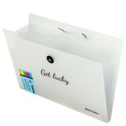 Папка-органайзер на резинке 8 отделений, BRAUBERG «Glassy», А4, прозрачная, 271928