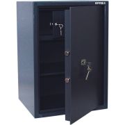 Сейф BRABIX «КМ-620Т», 620х430х375 мм, 35 кг, ключевой замок + полка, трейзер, крепление к стене, 291167