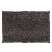 Коврик входной ворсовый влаго-грязезащитный 90х120 см, толщина 7 мм, ребристый, черный, LAIMA, 602874