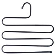 Вешалка для брюк и одежды «ЗМЕЙКА», 5 секций, размер 34х36 см, черная, BRABIX, 608463