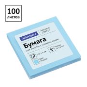 Бумага для записей с липким слоем 76*76 мм голубой 100 л  OfficeSpace
