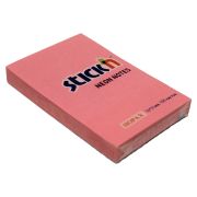 Бумага для записей с липким слоем 76*51 мм розовая неон 100л Hopax