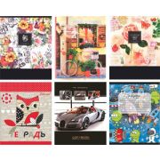 Тетрадь клетка А5 48 листов, МИКС №2, обложка ватман