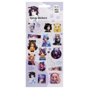 Наклейки гелевые MESHU «Neko», 10*23см, пакет европодвес