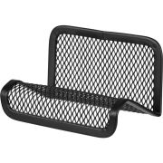 Подставка для визиток настольная СТАММ, 4,5*9*7 см, металлическая, черная