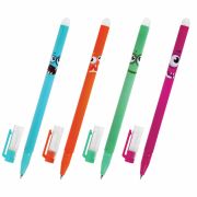 Ручка стираемая гелевая ЮНЛАНДИЯ «Монстрики», корпус ассорти, СИНЯЯ, узел 0,5 мм, линия письма 0,35 мм, 144242