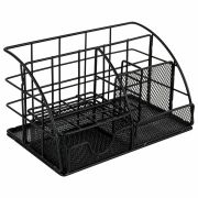 Органайзер для косметики и мелочей металлический 5 секций, MONTE VITA (МОНТЕ ВИТА), 140х220х127 мм, чёрный, 272478