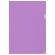 Папка-уголок фиолетовая прозрачная А4 180мкм, пластик, СТАММ