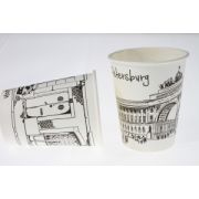 Стакан бумажный ГН 250 мл (d-80 мм) (50/1000 шт.)  «Города черно-белые» ViRiDo