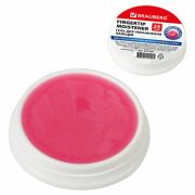 Подушка гелевая 25 гр BRAUBERG АНТИБАКТЕРИАЛЬНЫЙ для увлажнения пальцев,c ароматом астры, розовый