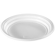 Тарелки одноразовые 20,5см  OfficeClean, набор 100шт., эконом, ПС, белые, бессекционные
