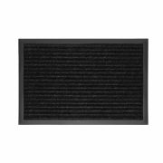 Коврик придверный 50х80 см, ЧЕРНЫЙ, влаго-грязезащитный, 450 г/м2, ребристый, PRIMILA (ПРИМИЛА) EXTRA, 701028