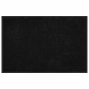 Коврик придверный 80х120 см, ЧЕРНЫЙ, влаго-грязезащитный, 430 г/м2, ребристый, ЛЮБАША СТАНДАРТ, 701036
