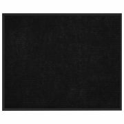 Коврик придверный 120х150 см, ЧЕРНЫЙ, влаго-грязезащитный, 430 г/м2, ребристый, ЛЮБАША СТАНДАРТ, 701040