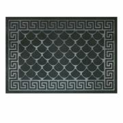 Коврик придверный 60х90 см, ЧЕРНЫЙ, грязезащитный, 430 г/м2, фактурный рисунок ЧЕШУЙКИ, ЛЮБАША, 701060
