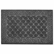 Коврик придверный 60х90 см, СЕРЫЙ, грязезащитный, 430 г/м2, фактурный рисунок ЧЕШУЙКИ, ЛЮБАША, 701061