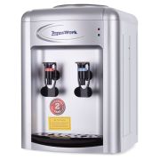 Кулер для воды AQUA WORK 0.7-TDR, настольный, НАГРЕВ/ЭЛЕКТРОННОЕ ОХЛАЖДЕНИЕ, 2 крана, серебро, 24762