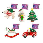 Украшение елочное (1 шт.) «Xmas Toys» 11х9,5 см, полимерная глина, ассорти 5 дизайнов, ЗОЛОТАЯ СКАЗКА, 592412