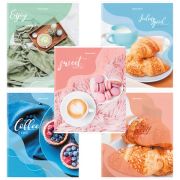 Тетрадь клетка А5 48 л. BRAUBERG, скоба, клетка, матовая ламинация, выборочный лак, «Sweets» (микс в спайке)