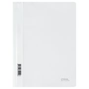 Папка-скоросшиватель белая А4 180 мкм СТАММ пластиковая с прозрачным верхом