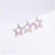 Скрепки фигурные 25мм, MESHU «Stars», 6шт., пакет с европодвесом