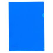 Папка-уголок синяя А4 СТАММ 150 мкм, непрозрачная