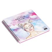 Скетчбук для акварели 20л., 190*190 Greenwich Line «Dreams in clouds», на гребне, 200г/м2