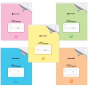 Тетрадь узкая линия А5 12л. BRAUBERG ЭКО обложка офсет, пастельная с уголком