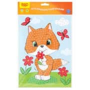 Аппликация помпонами Мульти-Пульти «Лисичка», 20*28см, с раскраской, европодвес