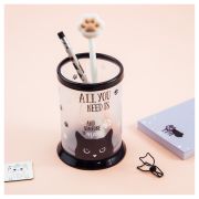 Подставка-стакан MESHU «Black Cat», пластиковая, прозрачная