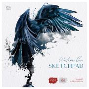 Скетчбук для акварели, 20л., 200*200, ArtSpace«Ворон», 200г/м2