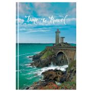 Ежедневник недатированный А5, 136л., 7БЦ, BG «Time to travel», глянцевая ламинация