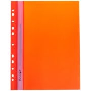 Папка-скоросшиватель с перфорацией оранжевая А4 Berlingo 180 мкм с прозрачным верхом