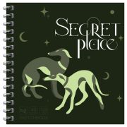 Скетчбук 40л., 170*170 BG «Secret place. Dog», на гребне, матовая ламинация, выборочный лак, 120г/м2