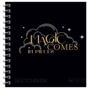 Скетчбук 40л., 170*170 BG «Magic comes», на гребне, матовая ламинация, фольга, Soft Touch, 120г/м2
