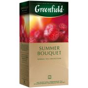 Чай Greenfield «Summer Bouquet», травяной аром. малина,шиповн., 25 фольг. пакетиков по 1,5г